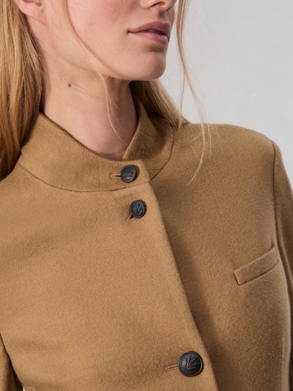 Rag & Bone Slade Japanese Wool Military Blazer Camel Size 8 - Picture 6 of 10